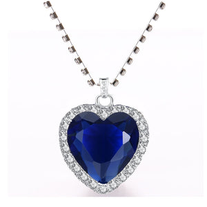 Heart of the Ocean Crystal Heart Pendant