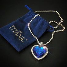 Load image into Gallery viewer, Heart of the Ocean Crystal Heart Pendant
